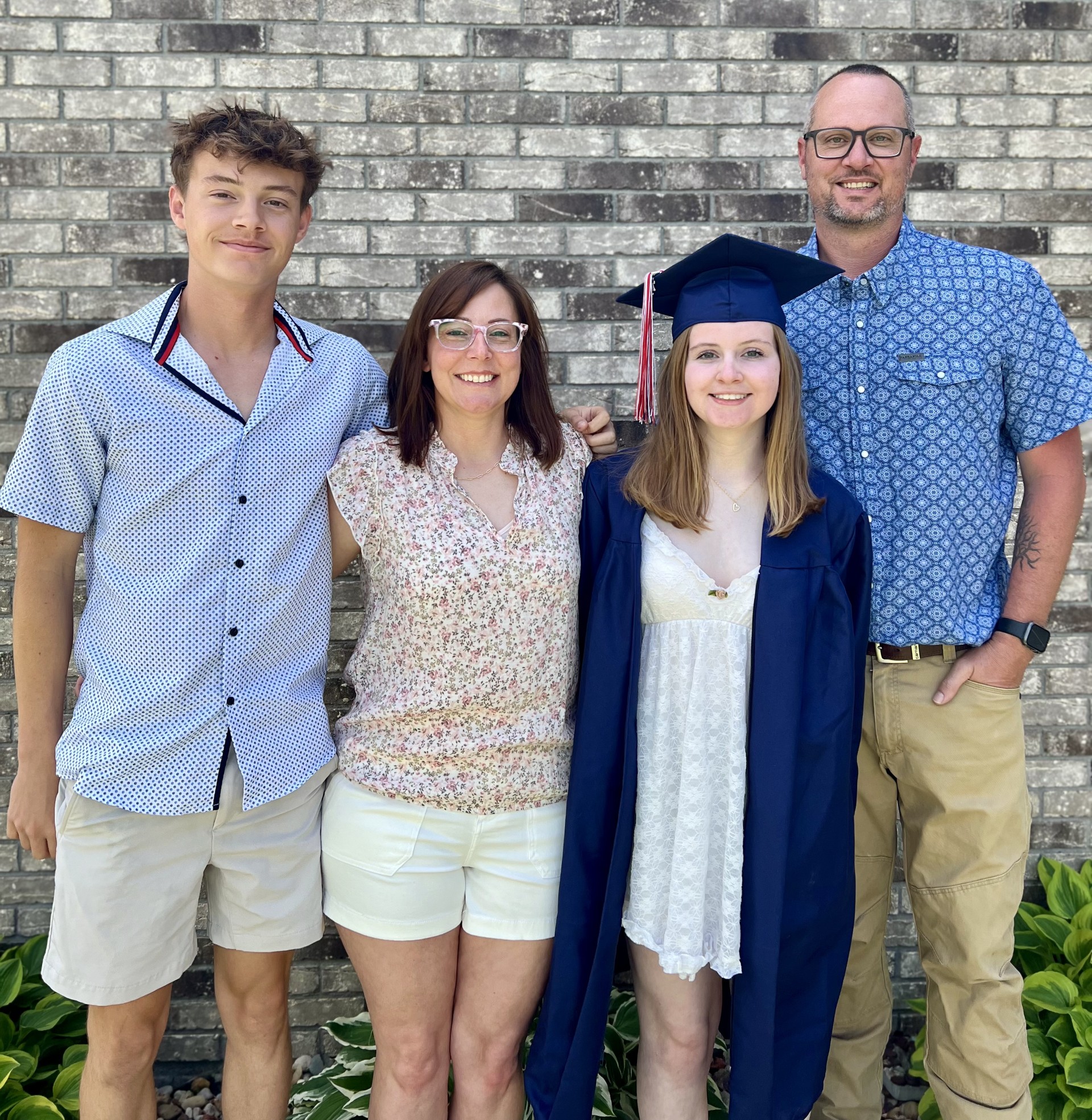 Kim Dilley and her family at Addison's graduation